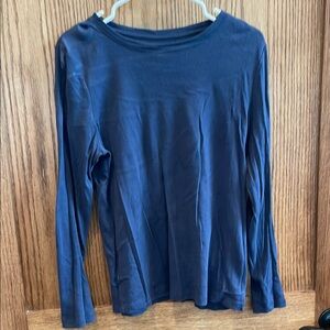 Navy Blue Long Sleeve Women's Top